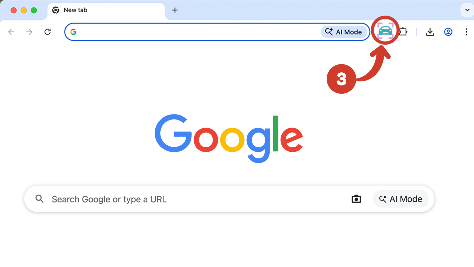 Browser toolbar showing the What Car Is This extension icon ready to open it
